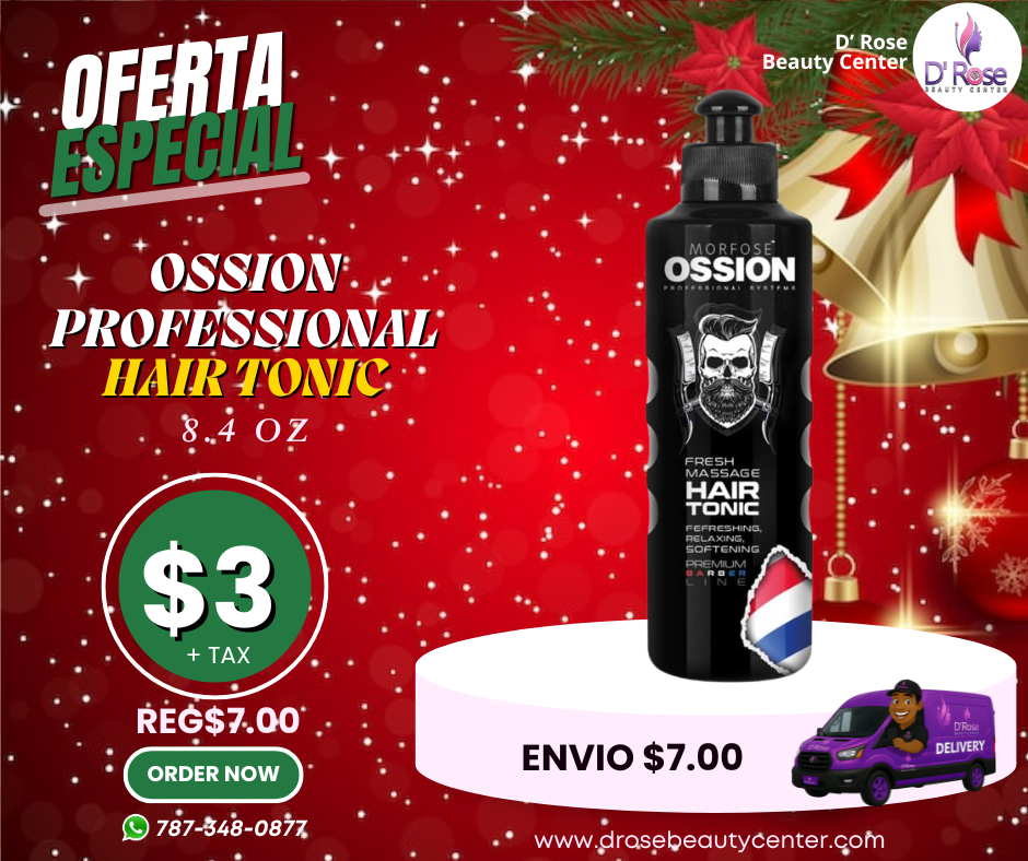 🌿 Tónico Capilar OSSION (8.4oz) | Provitaminas, Mentol Refrescante y Crecimiento ¡Solo $3!