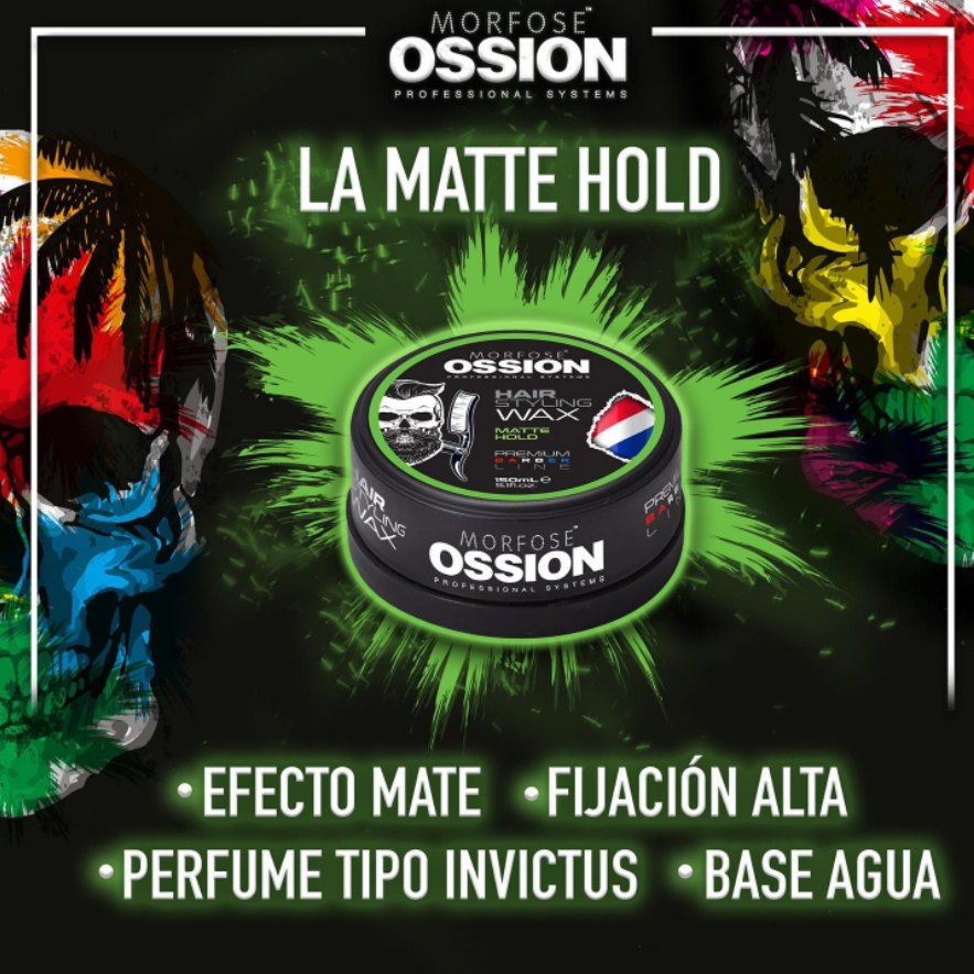 🥇 Ossion Matte Hold Hair Wax (5.1oz) | Acabado Mate, Fijación Fuerte Nivel 4 ¡Solo $5!