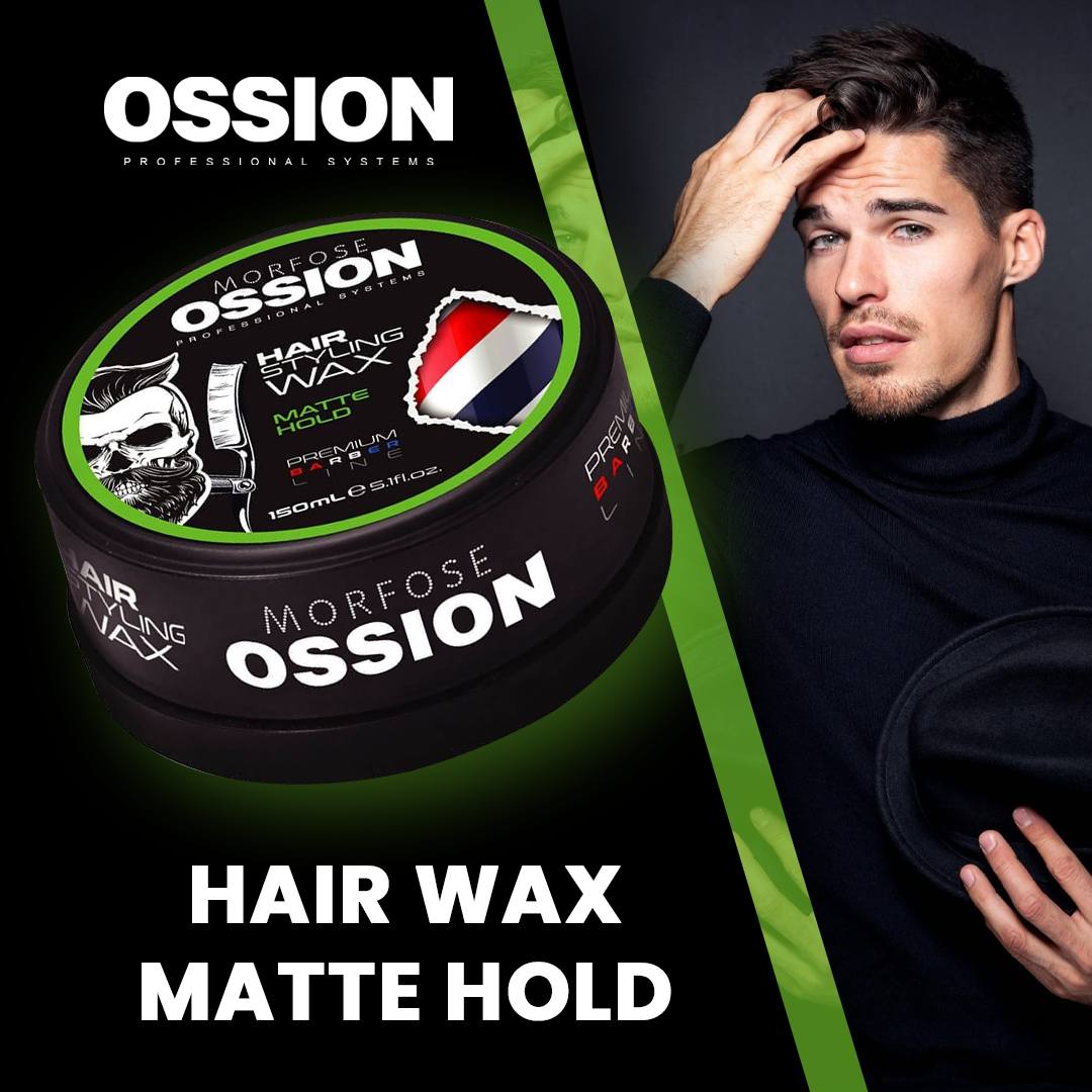 🥇 Ossion Matte Hold Hair Wax (5.1oz) | Acabado Mate, Fijación Fuerte Nivel 4 ¡Solo $5!