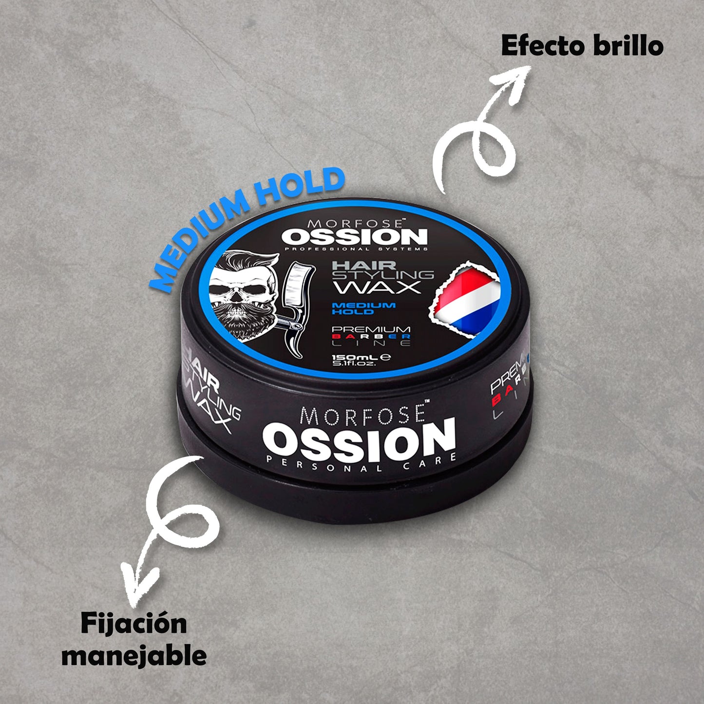 OSSION PROFESSIONAL HAIR STYLING WAX MEDIUM HOLD 5.1OZ OSS038