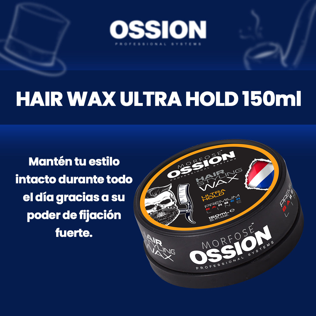 🥇 Ossion Ultra Hold Hair Wax (5.1oz) | Fijación Fuerte, Brillo y Cero Residuos ¡Solo $5!