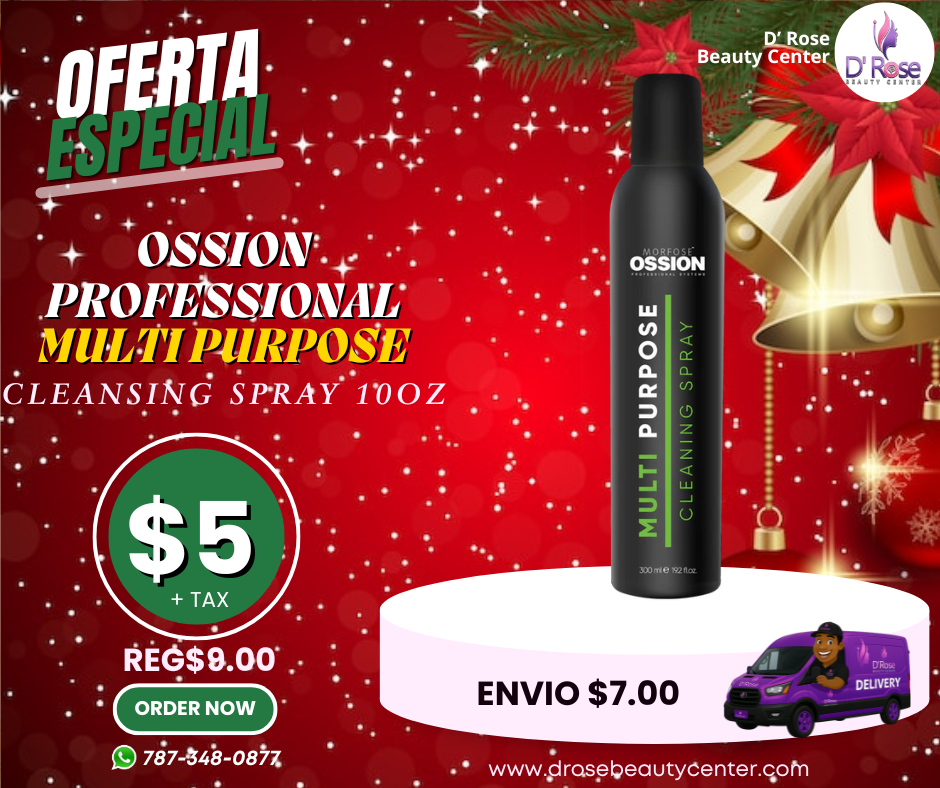 🚀 Ossion Multi-Purpose Cleaning Spray (19.2oz) | Secado Rápido, Aroma Fresco ¡A solo $5!