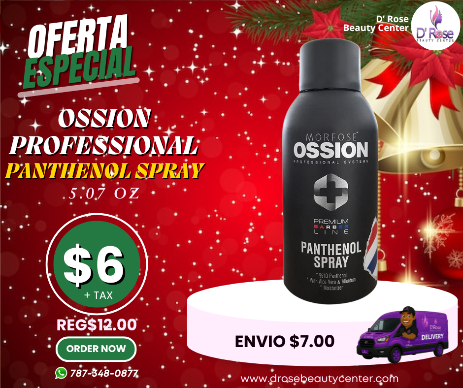 🌿 Ossion SOS Panthenol Spray | Repara, Calma e Hidrata con 10% D-Pantenol ¡Solo $6!