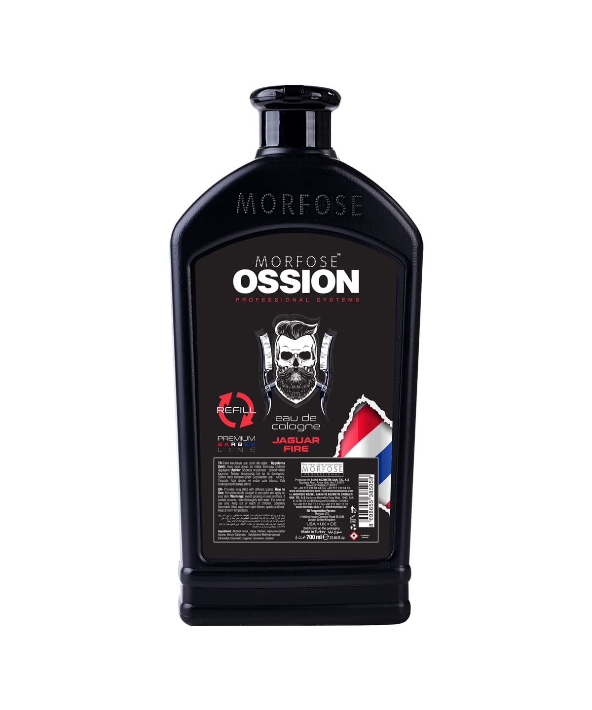 💈 OSSION PROFESSIONAL AFTER SHAVE REFILL COLOGNE JAGUAR FIRE 23.66 OZ (OSS052)