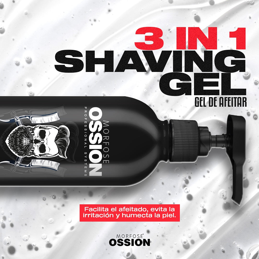 OSSION PROFESSIONAL SHAVING GEL 3IN1 23.66OZ OSS055