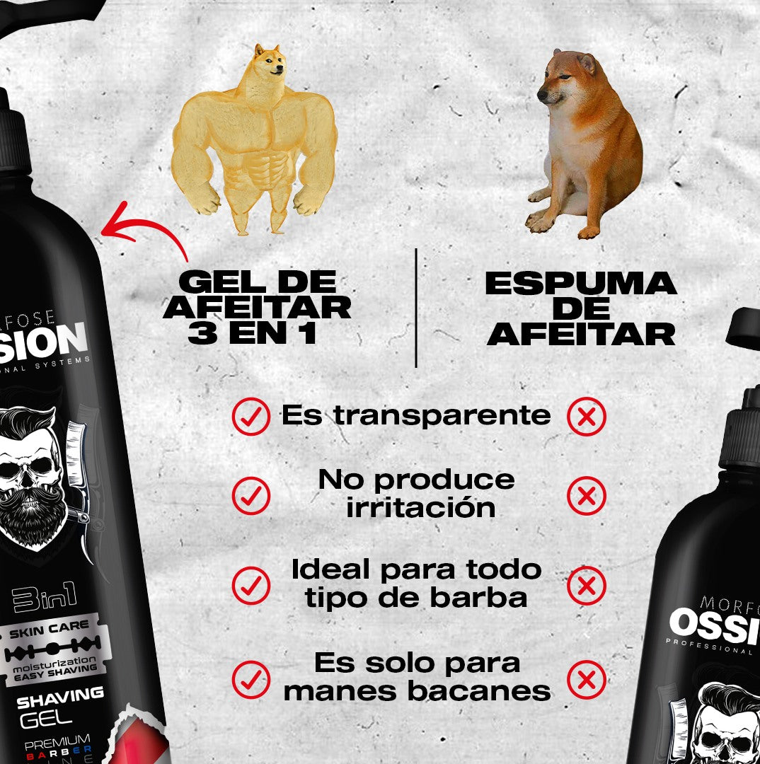 OSSION PROFESSIONAL SHAVING GEL 3IN1 23.66OZ OSS055