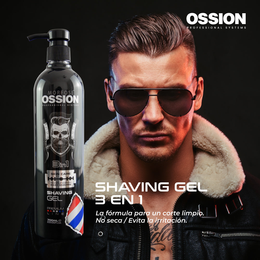 OSSION PROFESSIONAL SHAVING GEL 3IN1 23.66OZ OSS055