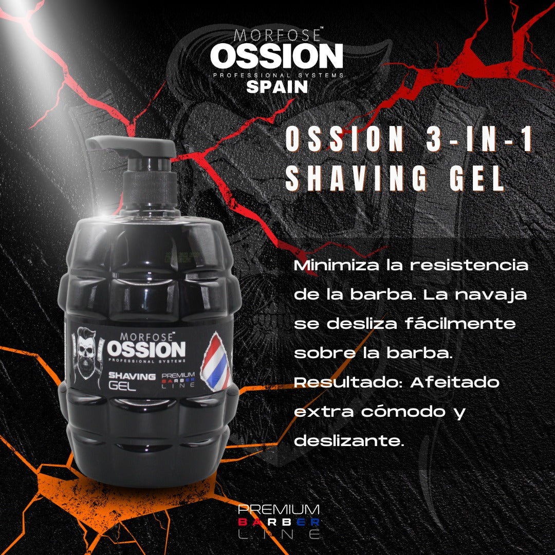 OSSION PROFESSIONAL SHAVING GEL 3IN1 33.8OZ OSS056