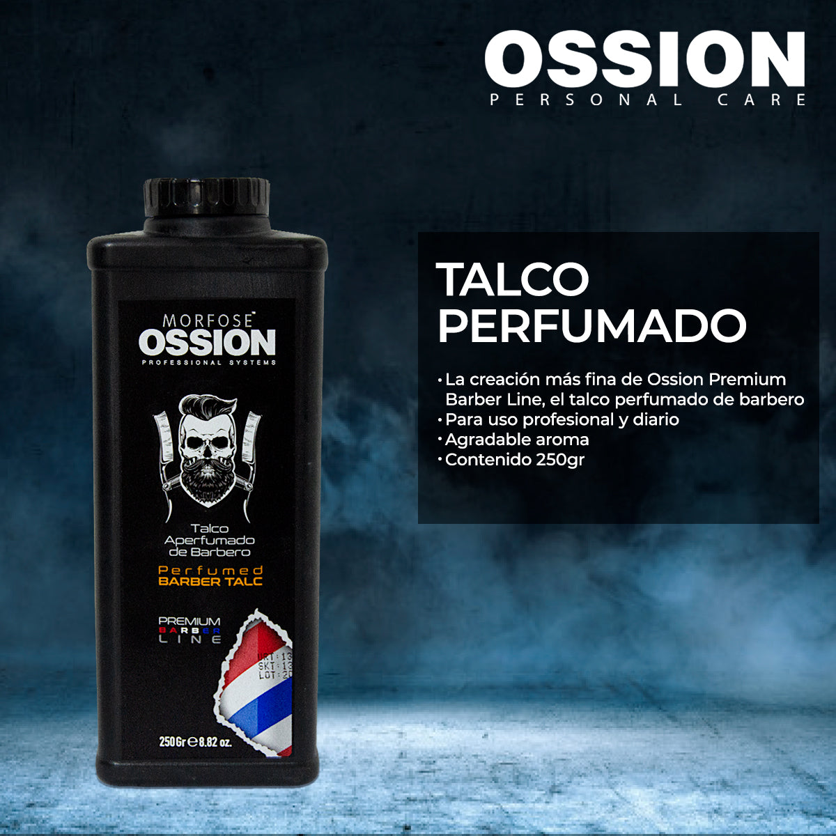 OSSION PROFESSIONAL PERFUMED BARBER TALC 8.82OZ OSS061