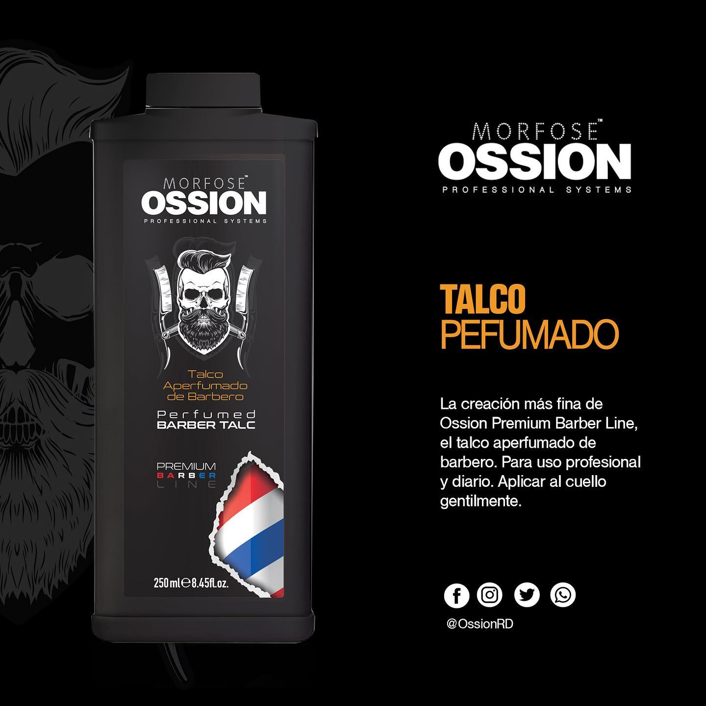 OSSION PROFESSIONAL PERFUMED BARBER TALC 8.82OZ OSS061