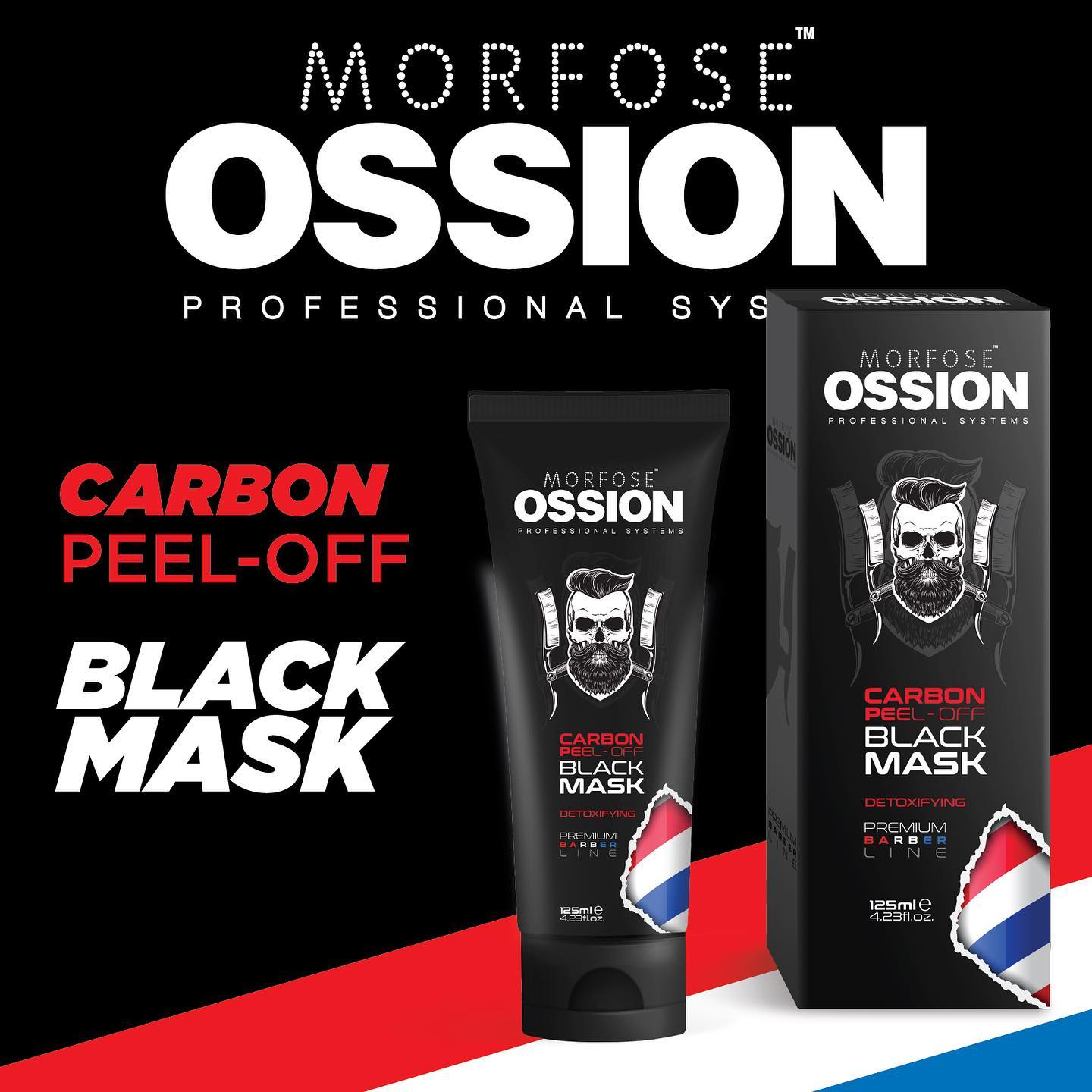 OSSION™ CARBON PEEL-OFF BLACK MASK 125ML: Mascarilla Detoxificante Anti-Puntos Negros (OSS062)