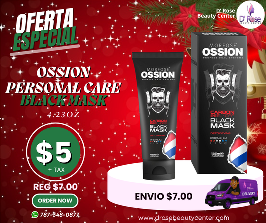 OSSION™ CARBON PEEL-OFF BLACK MASK 125ML: Mascarilla Detoxificante Anti-Puntos Negros (OSS062)
