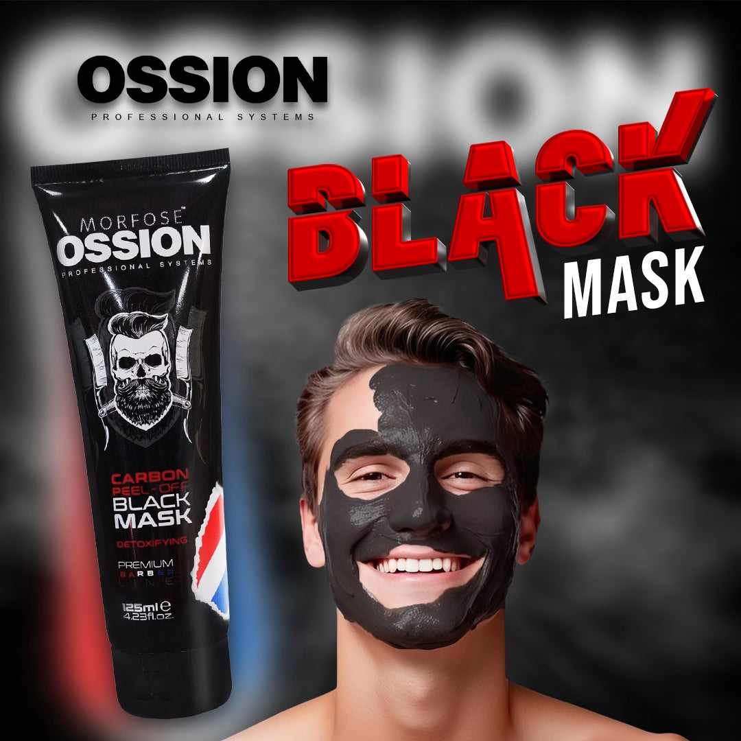 OSSION™ CARBON PEEL-OFF BLACK MASK 125ML: Mascarilla Detoxificante Anti-Puntos Negros (OSS062)