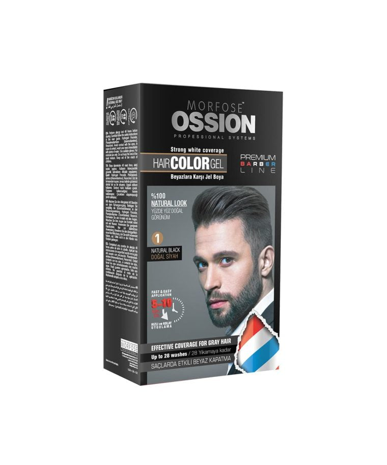 OSSION PERSONAL CARE – HAIR COLOR GEL #1 NATURAL BLACK (OSS064)