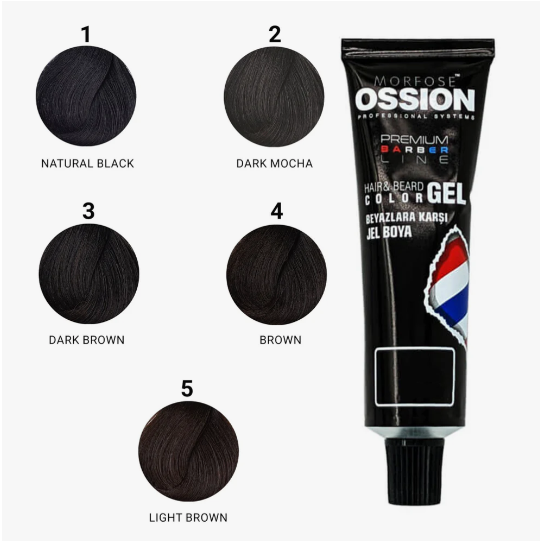 OSSION PERSONAL CARE – HAIR COLOR GEL #1 NATURAL BLACK (OSS064)