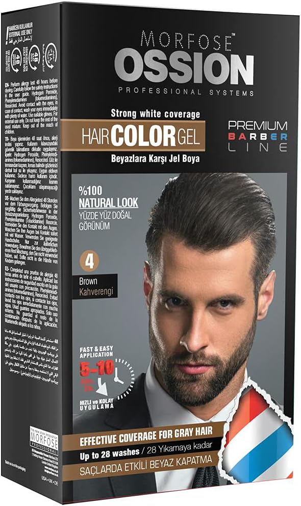 OSSION PROFESSIONAL CARE – HAIR COLOR GEL Color #4 BROWN • OSS067