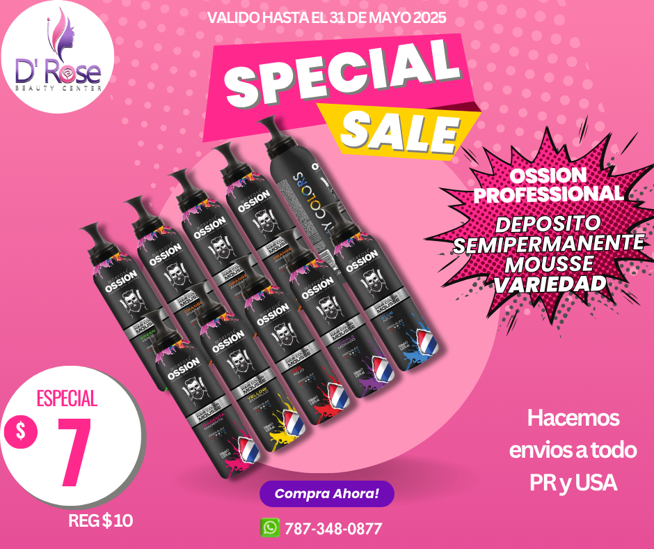OSSION PROFESSIONAL HAIR COLOR MOUSSE COLOR YELLOW OSS075