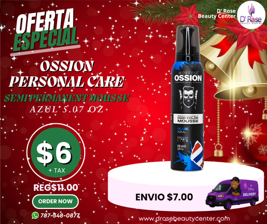 OSSION PROFESSIONAL HAIR COLOR MOUSSE COLOR BLUE OSS073