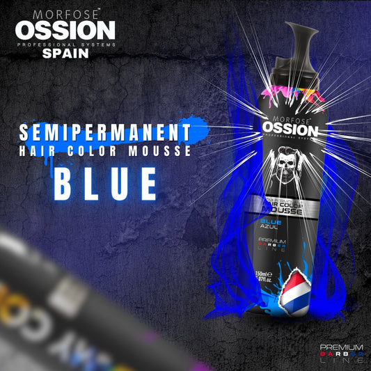 OSSION PROFESSIONAL HAIR COLOR MOUSSE COLOR BLUE OSS073