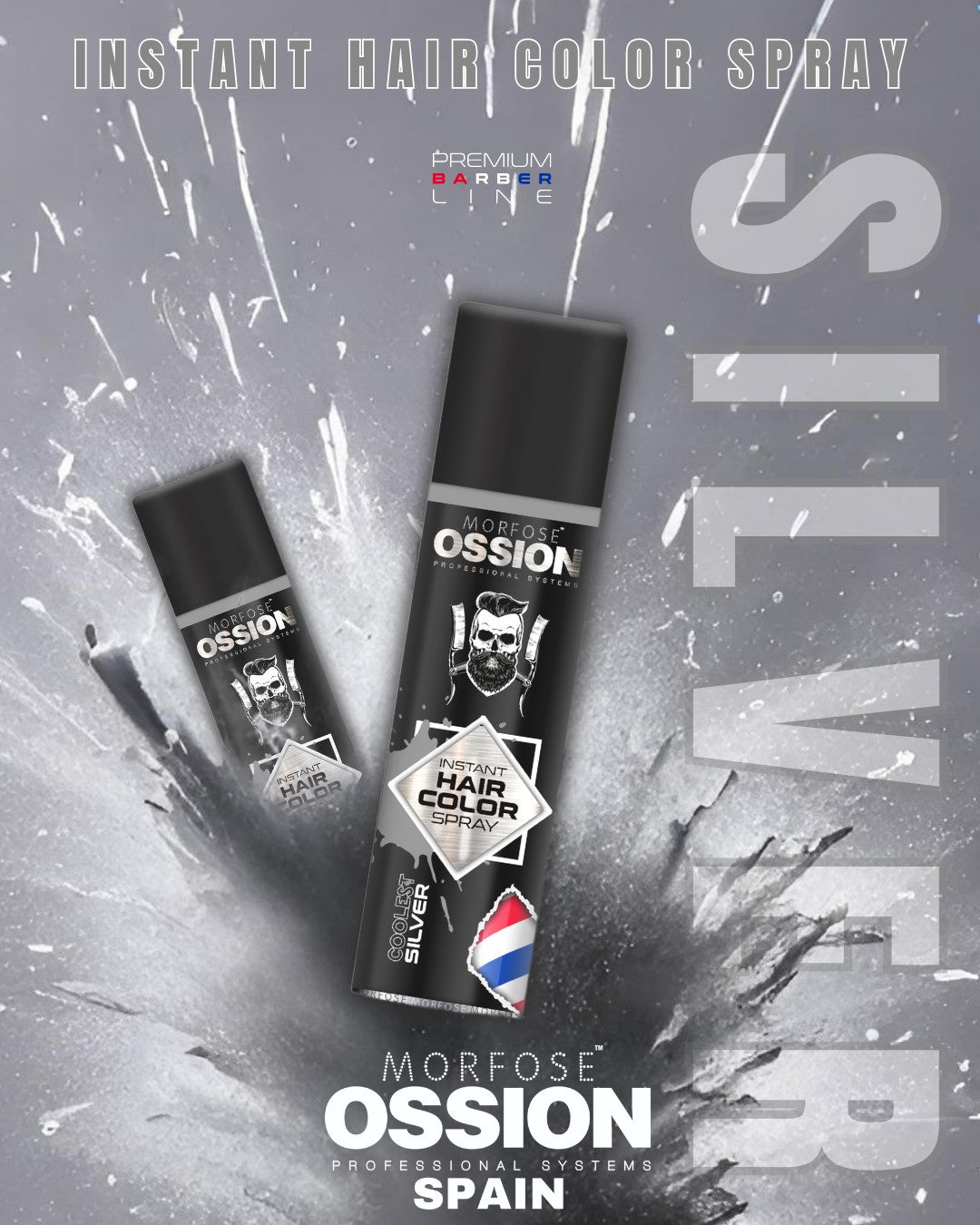 ✨ OSSION Hair Color Spray SILVER (5.07oz) | Coolest Silver Instantáneo y Temporal