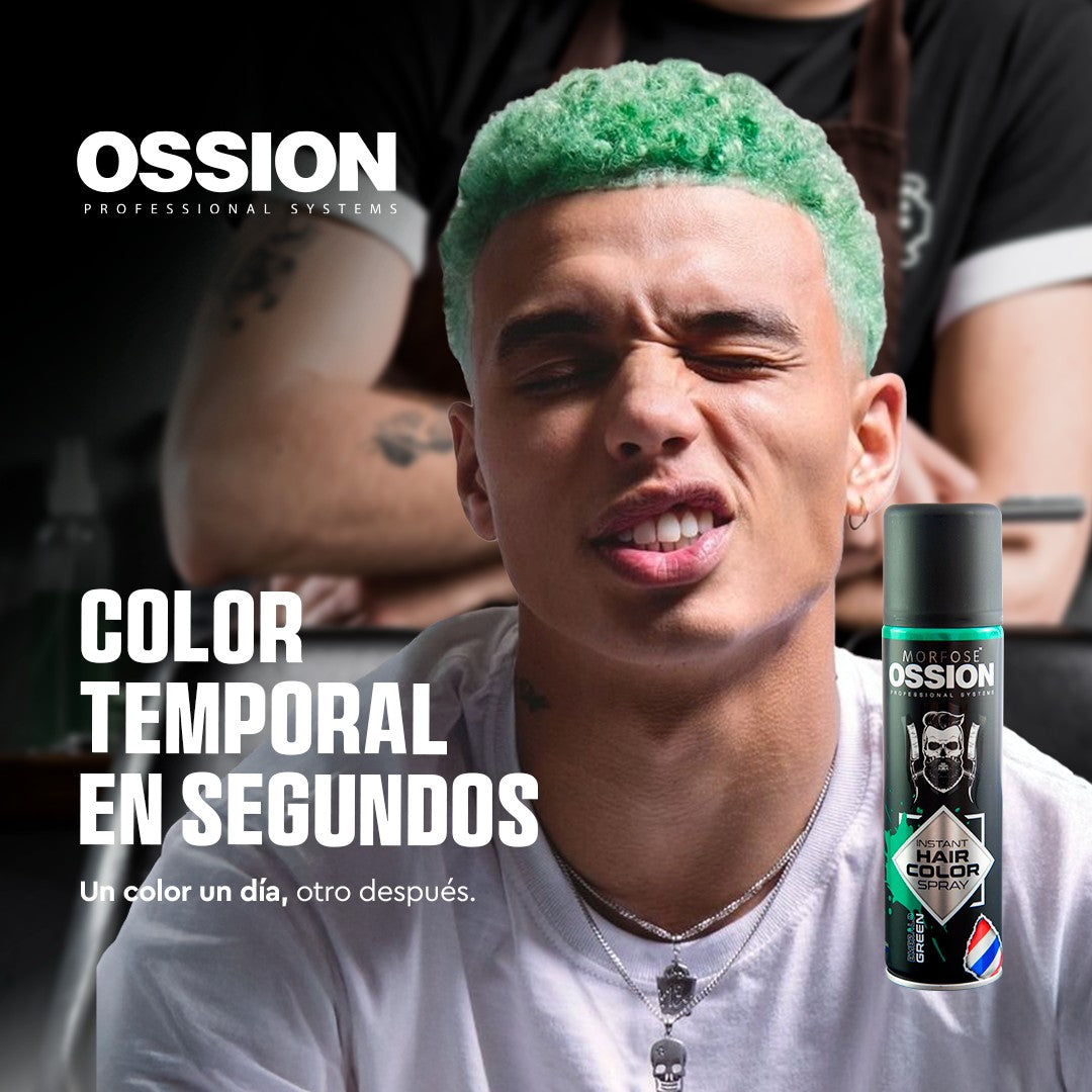 ❇️ OSSION Hair Color Spray GREEN (5.07oz) | Emerald Green: Color Fantasía en Segundos