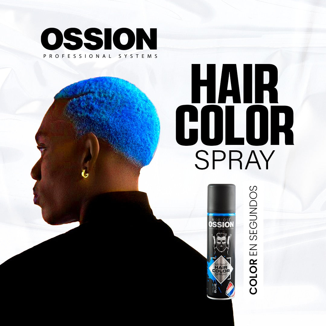 🌊 OSSION Hair Color Spray BLUE (5.07oz) | Cobalt Blue Instantáneo para Looks Audaces