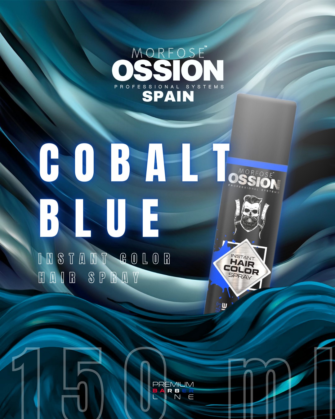 🌊 OSSION Hair Color Spray BLUE (5.07oz) | Cobalt Blue Instantáneo para Looks Audaces