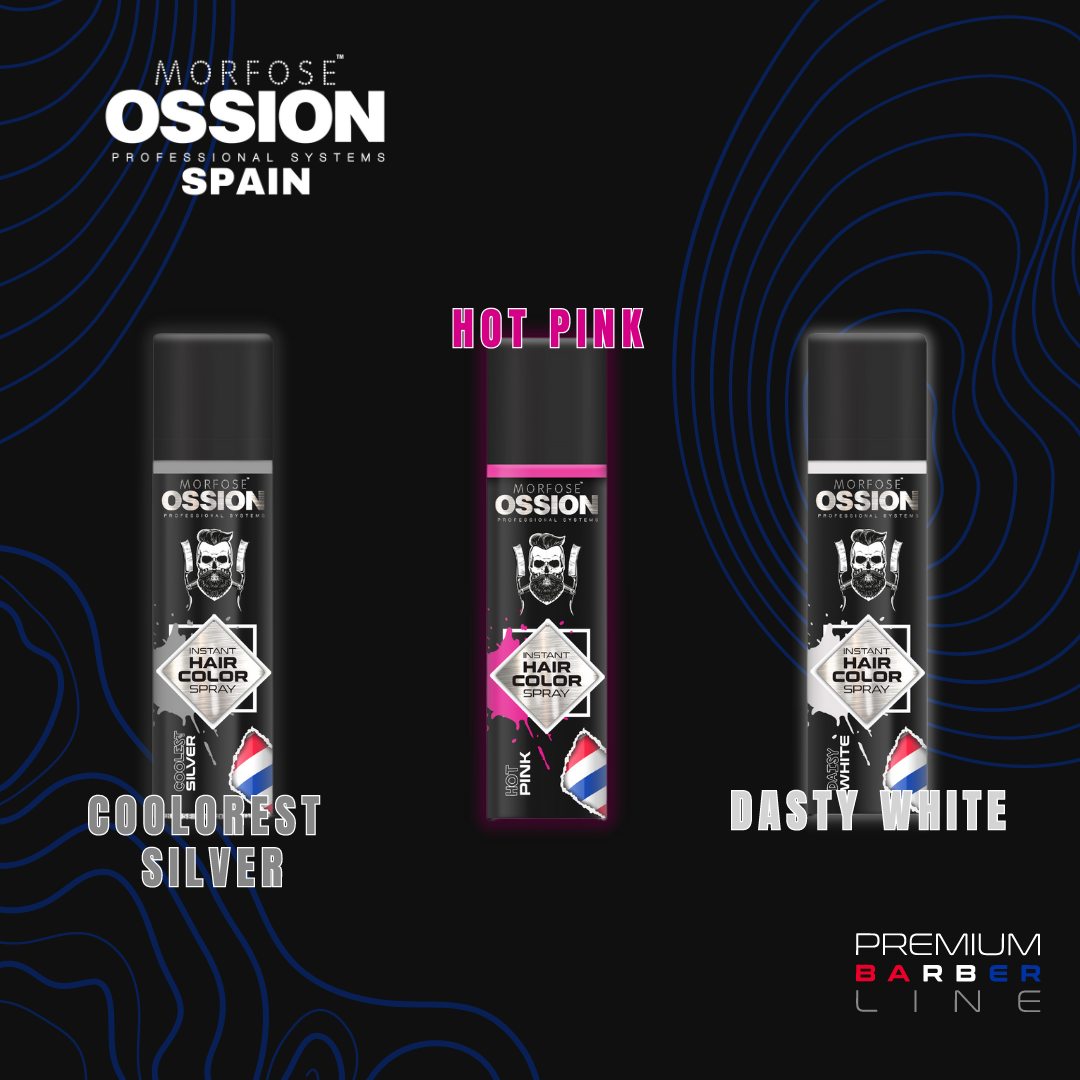 ⭐ OSSION Hair Color Spray WHITE (5.07oz) | Ivory White: Para un Look Platinado o de Caracterización