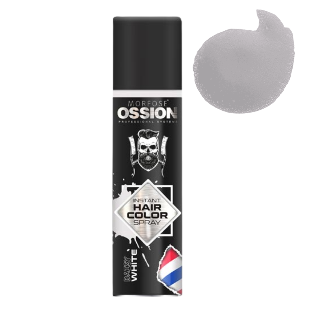 ⭐ OSSION Hair Color Spray WHITE (5.07oz) | Ivory White: Para un Look Platinado o de Caracterización