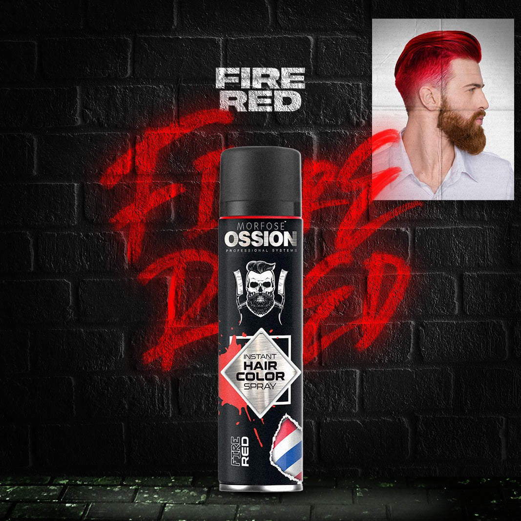 🔴 OSSION Hair Color Spray RED (5.07oz) | Fire Red: Color Temporal de Alto Impacto