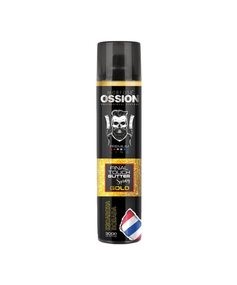 🌟 OSSION Final Touch GLITTER SPRAY GOLD (10.14oz) | Toque Final de Brillo y Fijación