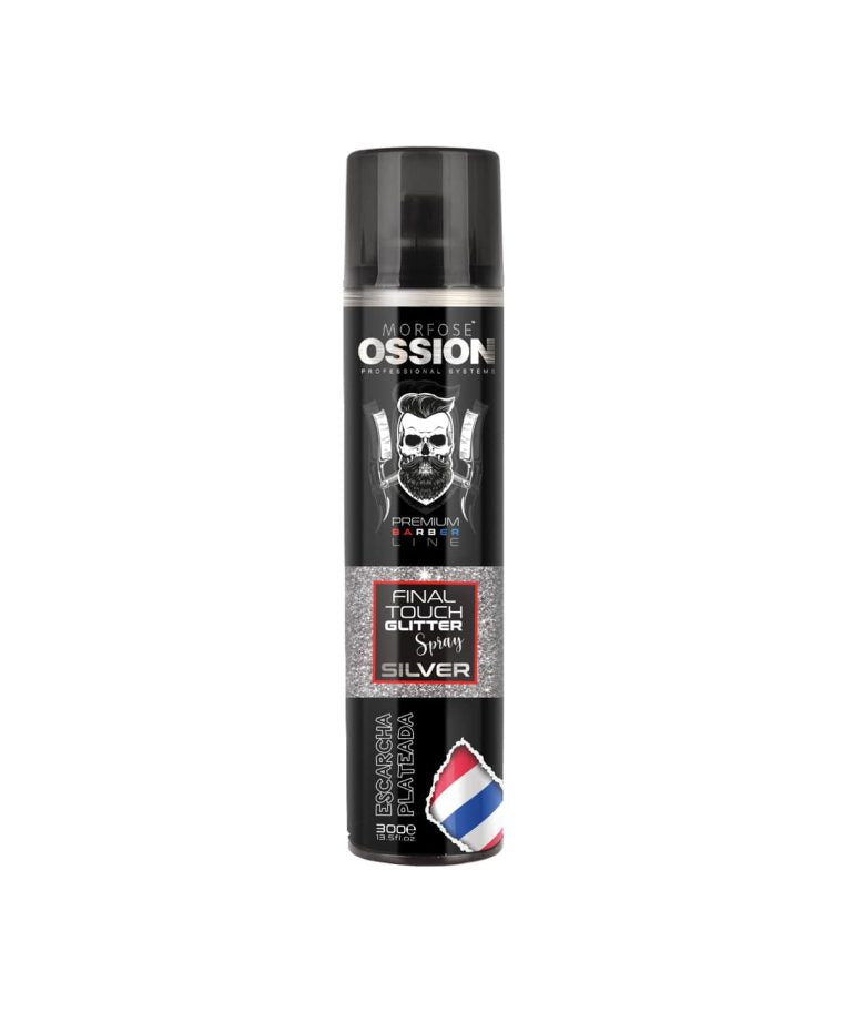 🌟 OSSION Final Touch GLITTER SPRAY SILVER (5.07oz) | Toque Final de Escarcha Plateada y Brillo