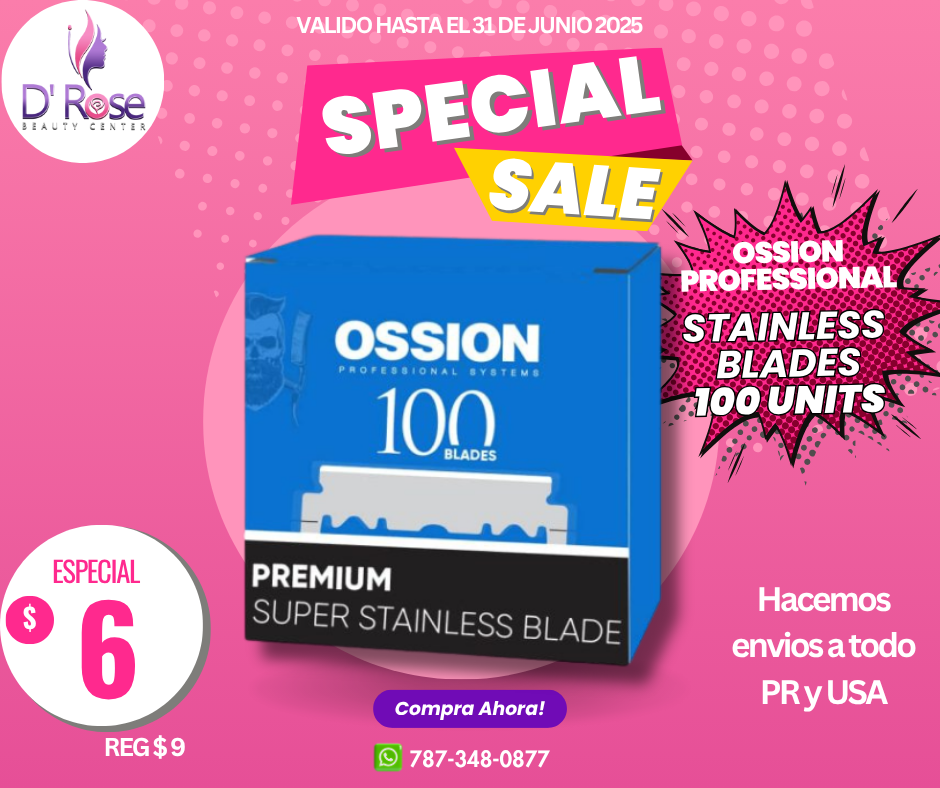 OSSION PROFESSIONAL SUPER STAINLESS BLADE 100U OSS089