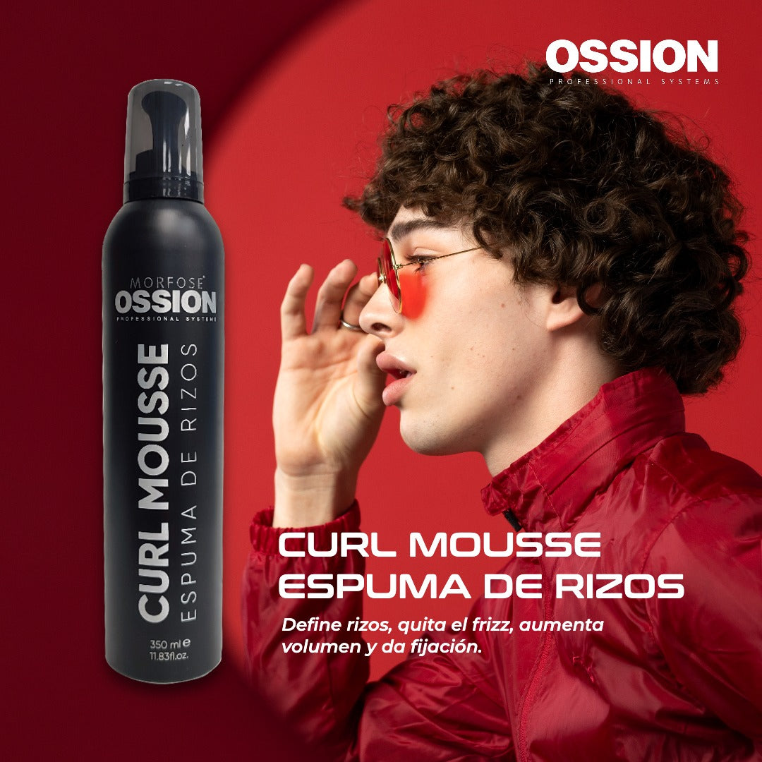 ✨ Rizos Definidos OSSION CURL MOUSSE (11.83oz) | Fijación Ultra Fuerte, Volumen y Anti-Frizz