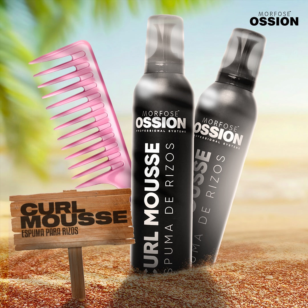✨ Rizos Definidos OSSION CURL MOUSSE (11.83oz) | Fijación Ultra Fuerte, Volumen y Anti-Frizz