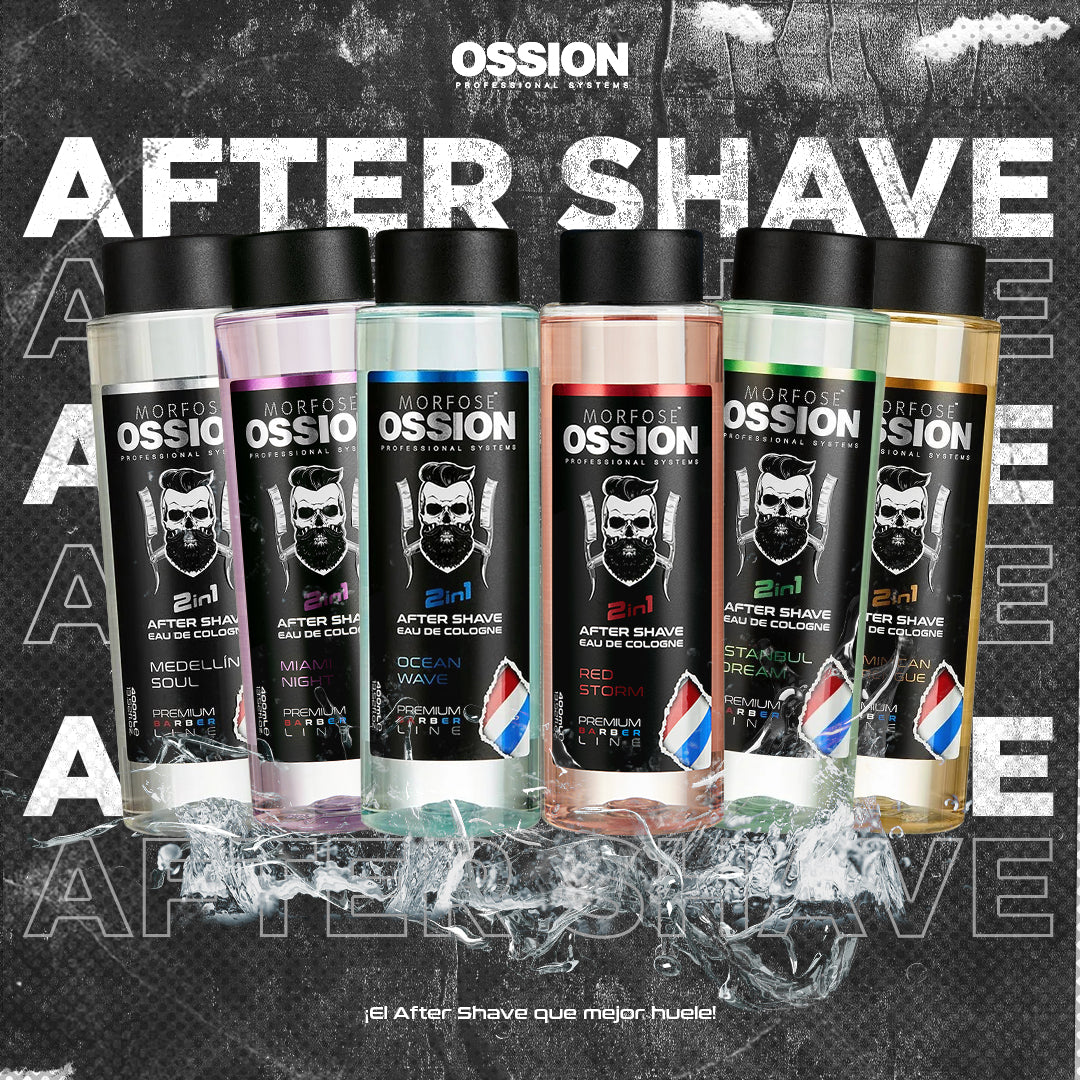 OSSION PROFESSIONAL AFTER SHAVE 2 IN 1 COLOGNE RED STORM 13.52OZ OSS092