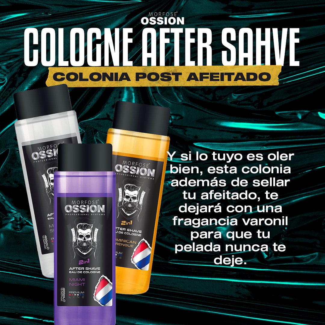 OSSION PROFESSIONAL AFTER SHAVE 2 IN 1 COLOGNE MIAMI NIGHT 13.52OZ OSS093