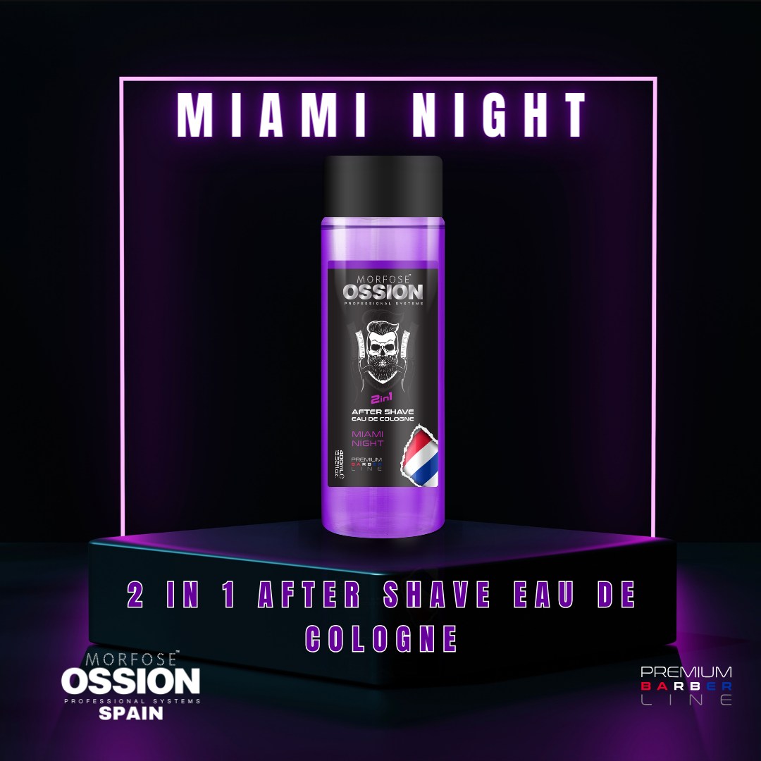 OSSION PROFESSIONAL AFTER SHAVE 2 IN 1 COLOGNE MIAMI NIGHT 13.52OZ OSS093