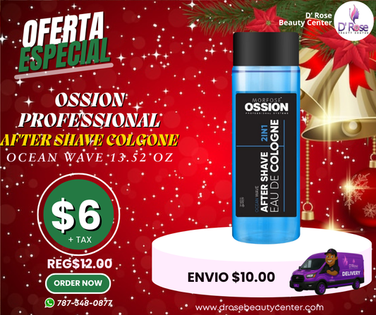 🥇 Ossion After Shave 2-en-1 Ocean Wave (13.52oz) | Calma la Piel + Fragancia Sofisticada ¡Solo $6!