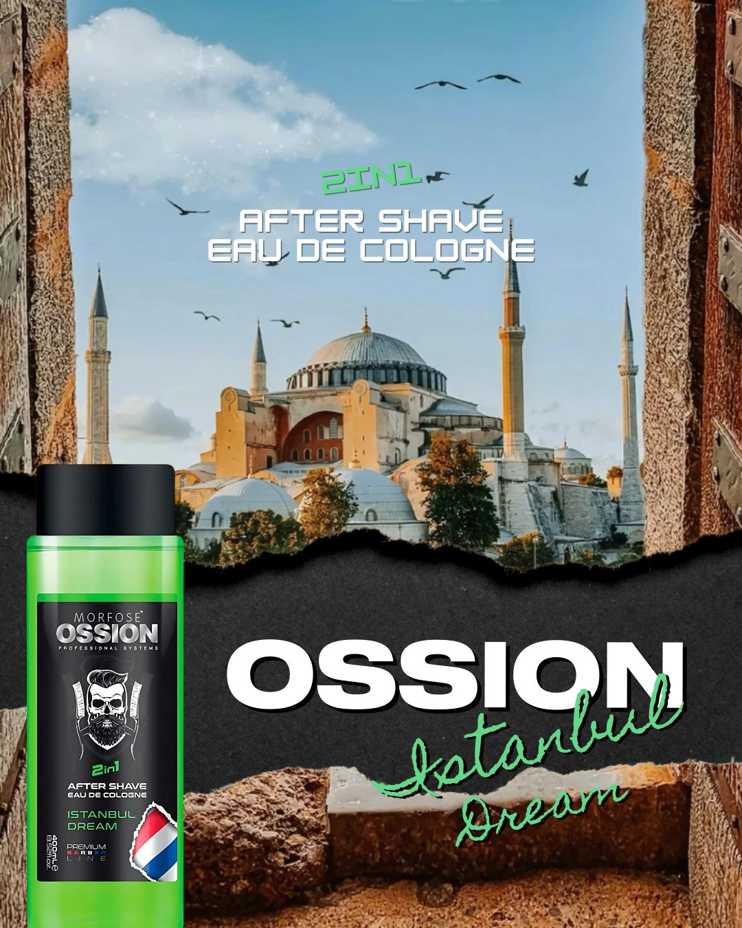 OSSION PROFESSIONAL AFTER SHAVE 2 IN 1 COLOGNE INSTANBUL DREAM 13.52OZ OSS095