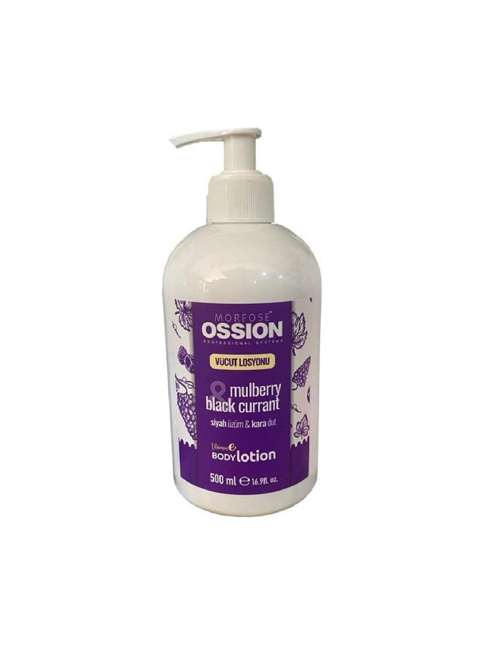 💜 MORFOSE OSSION PROFESSIONAL BODY LOTION MULBERRY &amp; BLACK CURRANT 16.9OZ (OSS095)