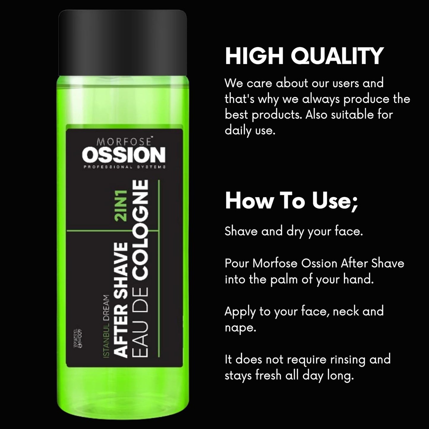 OSSION PROFESSIONAL AFTER SHAVE 2 IN 1 COLOGNE INSTANBUL DREAM 13.52OZ OSS095