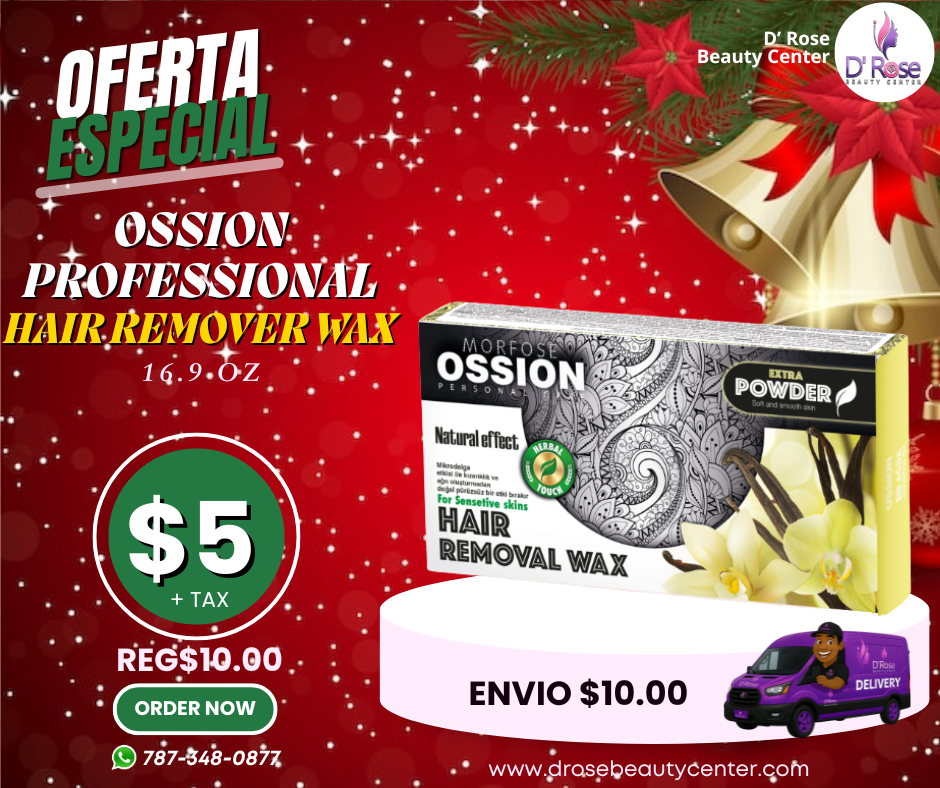 🥇&nbsp;Ossion Depilatory Wax Extra Powder (Cera Dura) | Remoción de Vello Duro desde la Raíz y Piel Lisa ¡Solo $5!