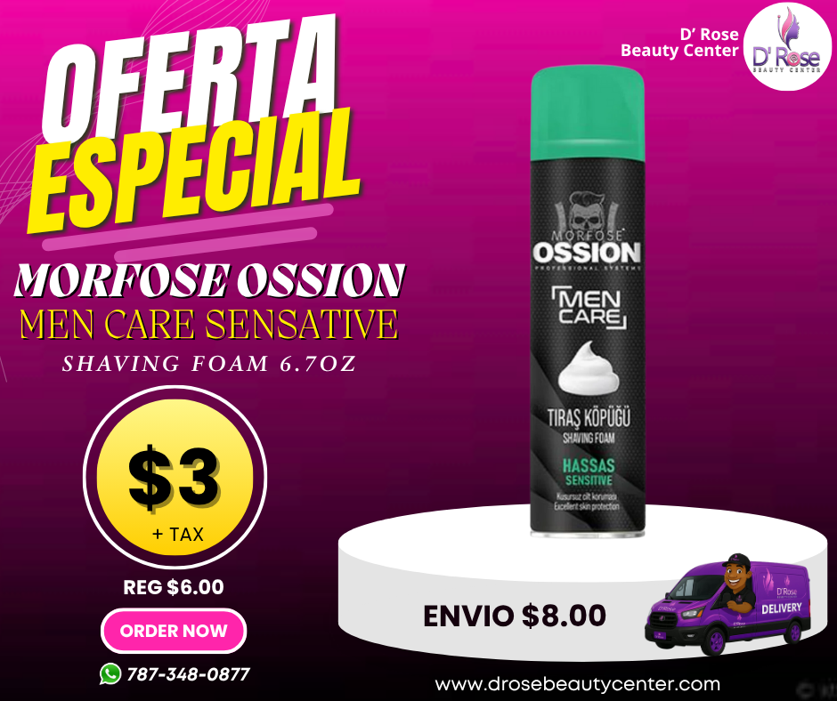 🧴 MORFOSE OSSION MEN CARE SHAVING FOAM SENSITIVE 6.7OZ (OSS100)