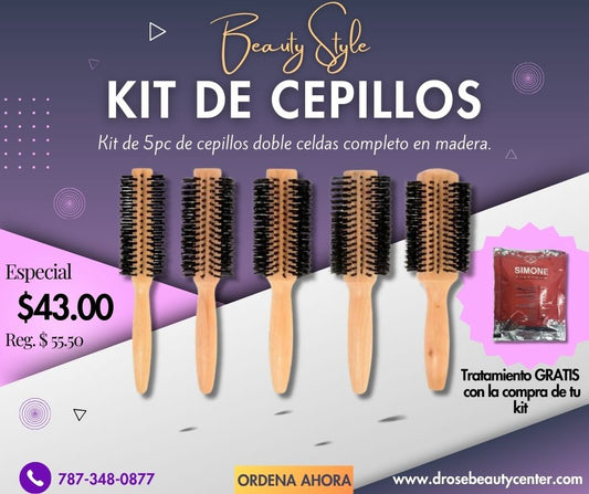 Beauty Style Cepillo Madera Kit 5pc 0652483-7KS