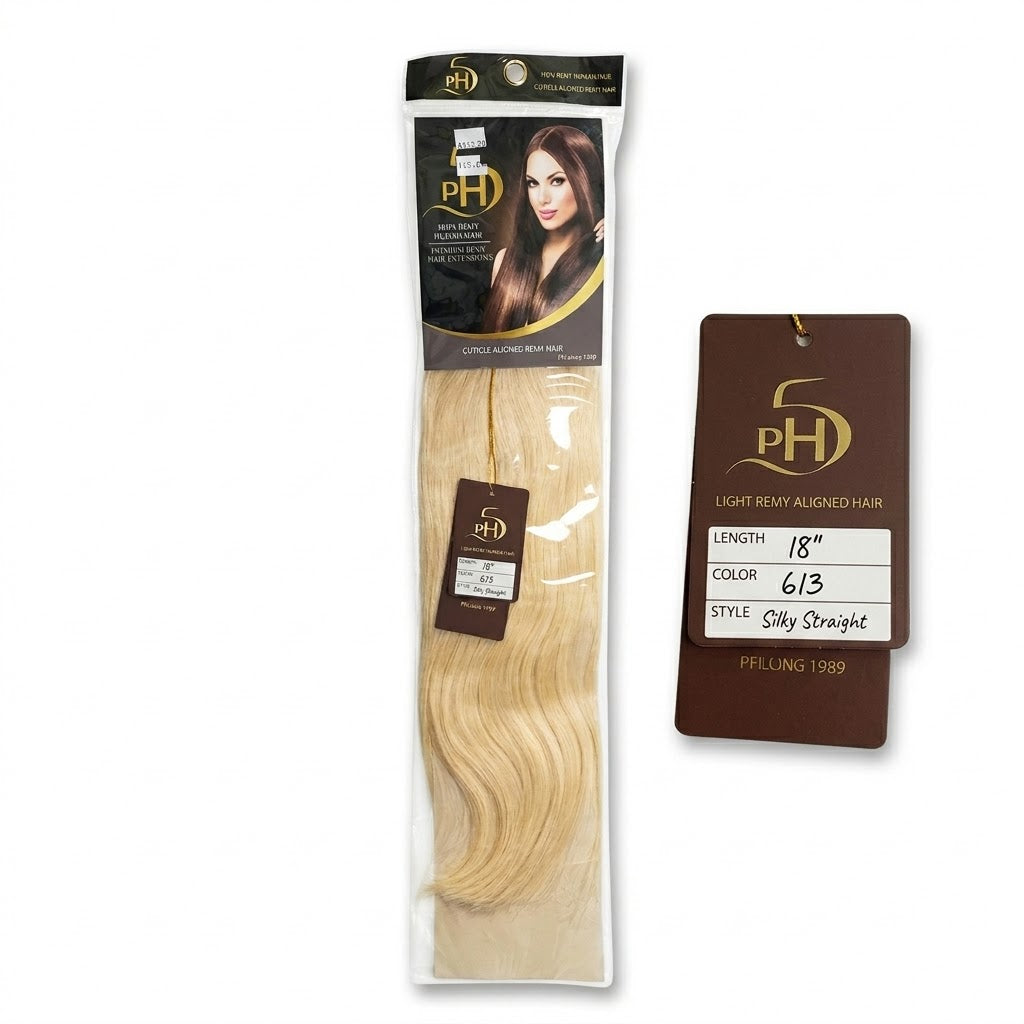 PH5 Silky Straight 18” Color #613 – Extensiones 100% Remy Human Hair Cuticle Aligned