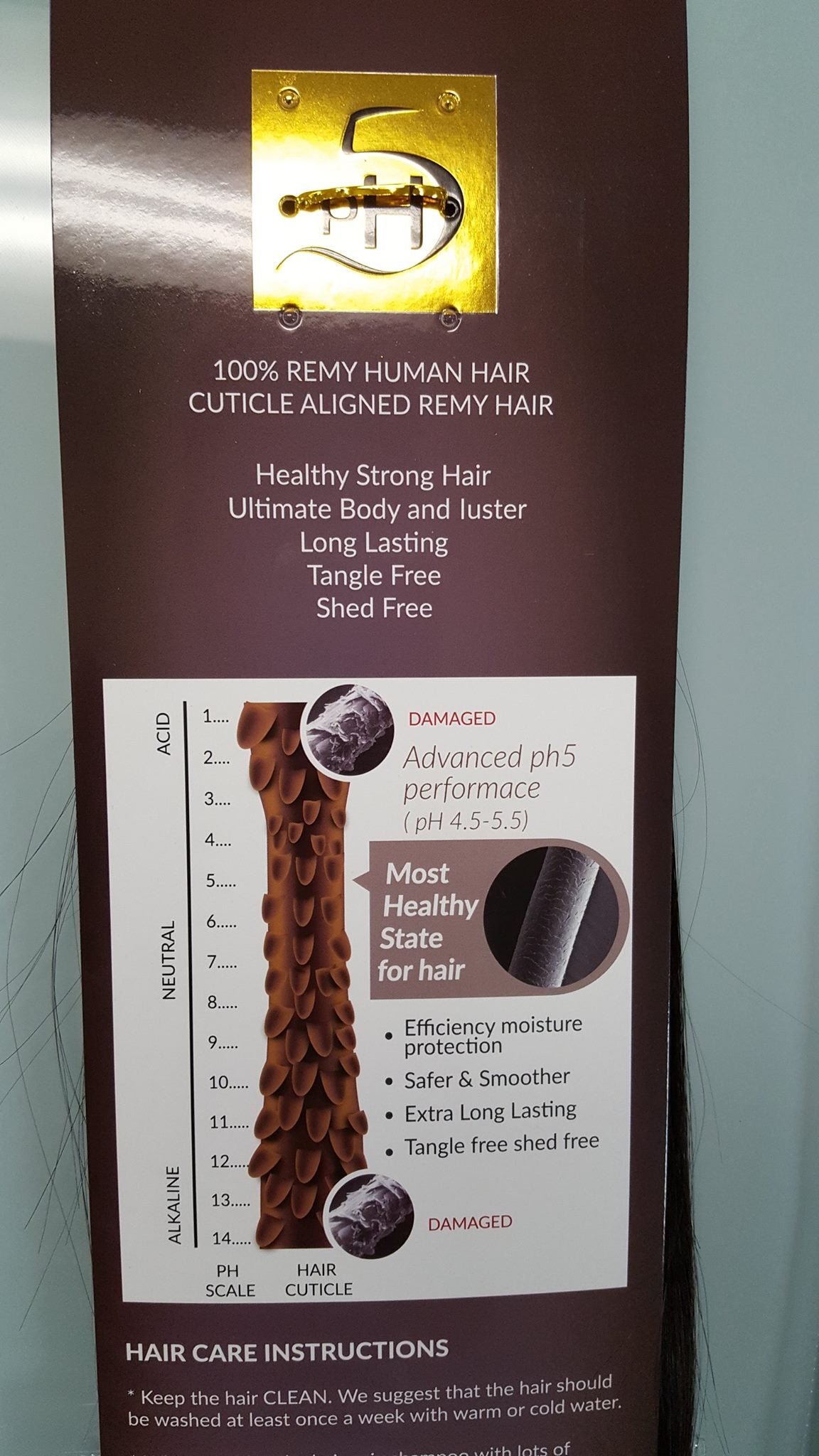 PH5 Silky Straight 18” Color #6 – Extensiones 100% Remy Human Hair Cuticle Aligned