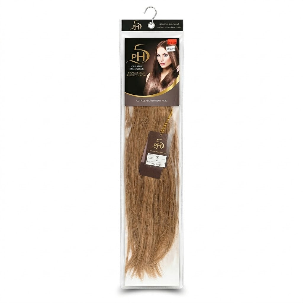 PH5 Silky Straight 18” Color #8 – Extensiones 100% Remy Human Hair Cuticle Aligned