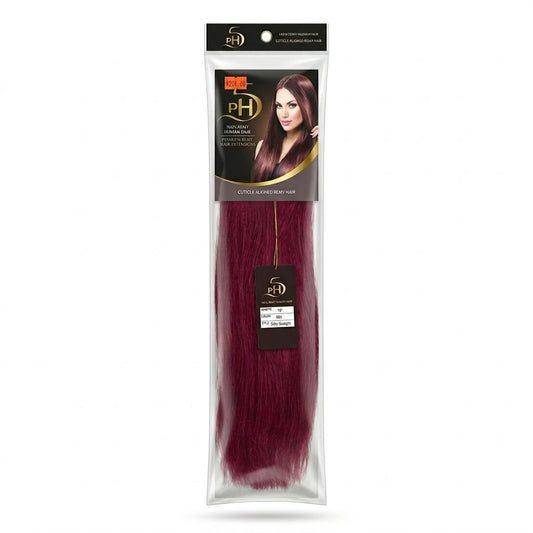 PH5 Silky Straight 18” Color #99J – Extensiones 100% Remy Human Hair Cuticle Aligned