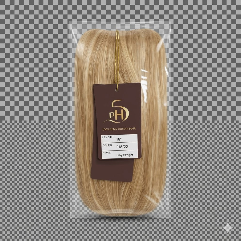 ✨ PH5 Silky Straight 18” Color #F18/22 – Extensiones Premium 100% Cabello Humano Remy ✨